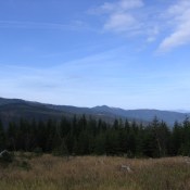 Panorama Šumavy od hotelu Špičák